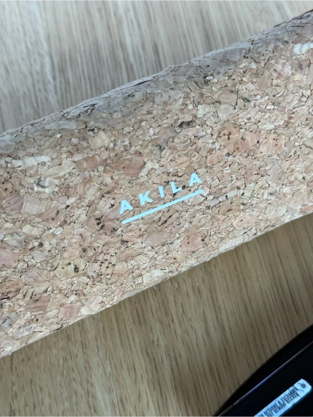 AKILA SSENSE Exclusive Square Sunglasses Black / Sky Blue New w/ Cork Case